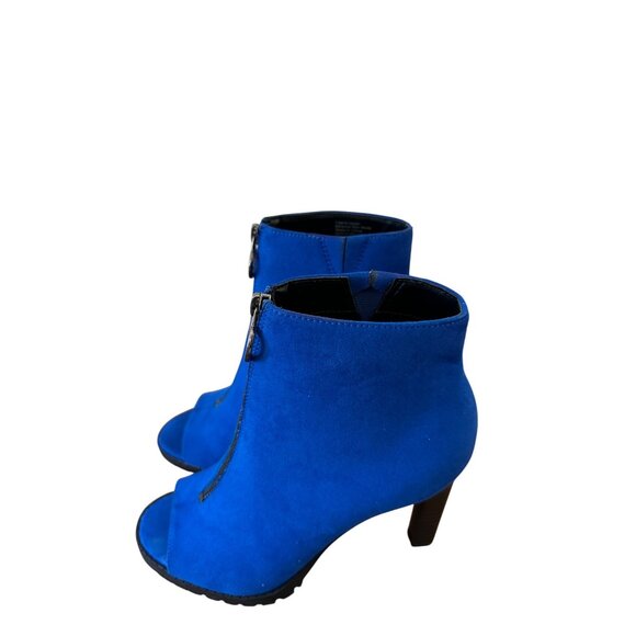 Bar III 7M Dillanf Suede Fabric Upper Ankle Zip Up Boot Blue - Picture 6 of 14